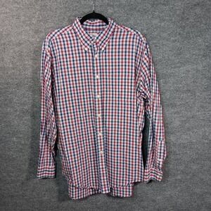 Brooks Brother 346 The Original Polo Shirt Red Plaid Cotton Regular Button Down